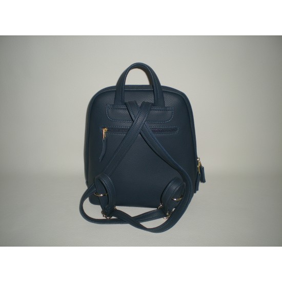 Σακίδιο Πλάτης Kap 1004 Μπλέ Σε Οικολογικό Δέρμα Ελληνικής Κατασκευής 