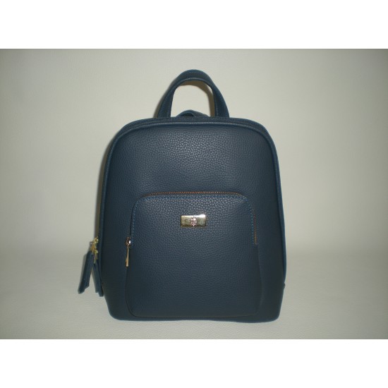 Σακίδιο Πλάτης Kap 1004 Μπλέ Σε Οικολογικό Δέρμα Ελληνικής Κατασκευής 