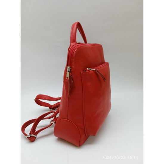 Σακίδιο Πλάτης kap 1006 Μαύρο ή Κόκκινο Σε Δέρμα Dollaro Ιταλίας 